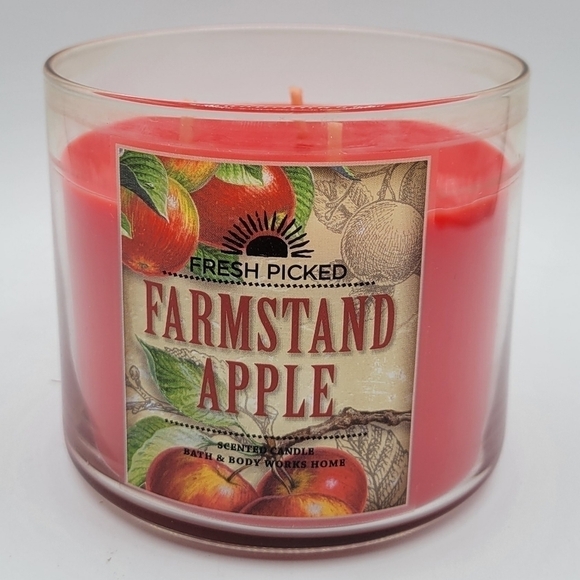 Bath & Body Works Farmstand Apple 3 Wick candle - Picture 4 of 4